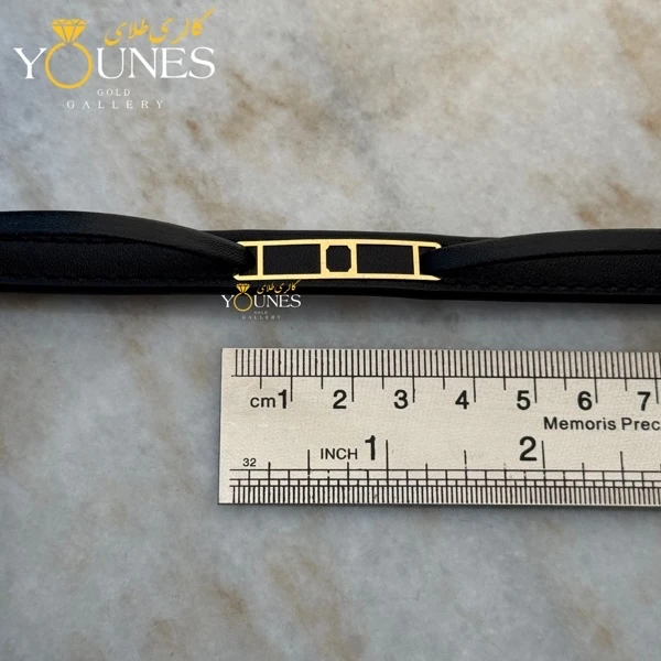 دستبند طلا چرم مردانه L179